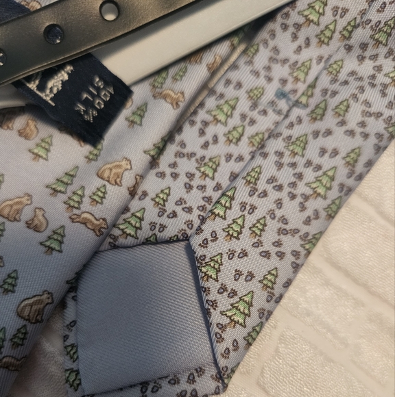 NWT Hermès Mens Silk Christmas Bears Holidsy Tie - Picture 7 of 10